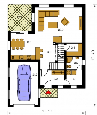 Mirror image | Floor plan of ground floor - TREND 273